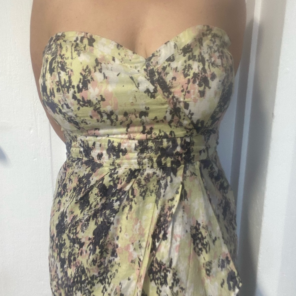 American Rag  watercolor sweetheart neck strapless dress - Picture 4 of 11